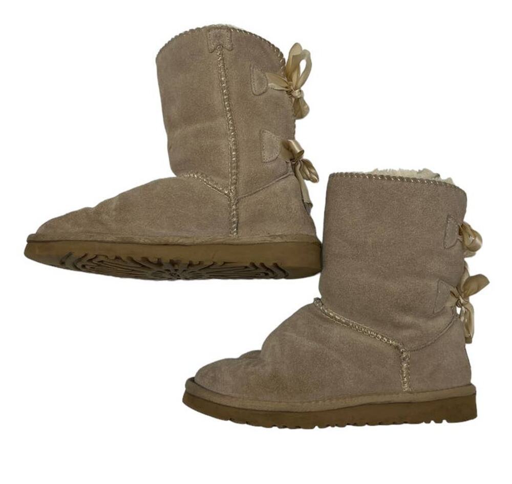 UGG Double Bow Sheepskin Booties SZ 5